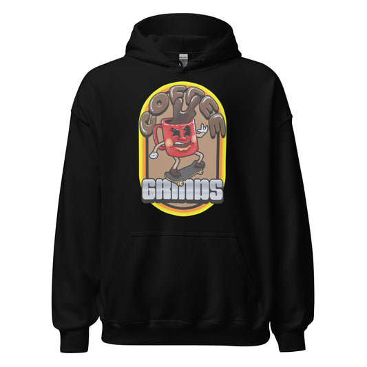 "COFFEE GRINDS (BLACK)"Unisex Hoodie